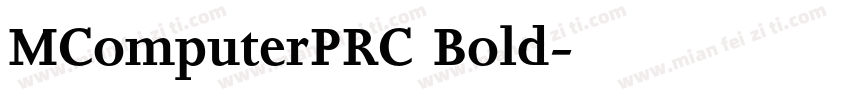 MComputerPRC Bold字体转换
